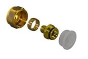 Gulvvarme - Uponor vario compression adapter pex 17 x 2 mm x 34 euro - 1065286