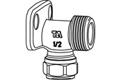 Kompresjonsbeslag - TA Fpl 346-12xg3/4 wall elbow chr - 53346515