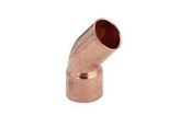 Kobberrør og beslag - Viega Bend 45° nipple/socket 22 mm copper - 100605