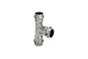 Trykkrør & Beslag - Viega Sanpress Inox T-piece 22 x 15 x 22 mm stainless steel - 435936