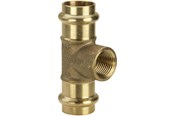 Trykkrør & Beslag - Viega Sanpress XL Tee 76.1 x 3/4" x 76.1mm gunmetal - 354572