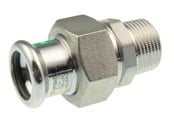 Trykkrør & Beslag - Vsh Fabrieken Vsh straight union male thread/press 54 mm x 2 stainless - 6192296