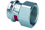 Trykkrør & Beslag - Viega Prestabo transition 35 x 1" socket/socket galvanized steel - 704766