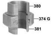 Gjengede beslag - +GF+ Union galvanized for f taper seat 2" - 770340209
