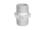 Gjengede beslag - +GF+ Hexagon nipple galvanized 3/4" - 770280205
