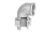 Gjengede beslag - +GF+ Union elbow galvanized conical for f 1 1/4 - 770096207