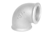 Gjengede beslag - +GF+ Elbow 90° galvanized for f 3/4 x 1/2 - 770090220