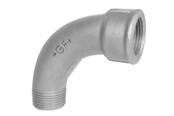 Gjengede beslag - +GF+ Long sweep bend black for m 90° 1 - 770001106
