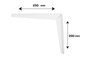 Beslag & Hengsler  - Home>it Hyllebrakett T-profil 200x250 mm - hvit - 16350