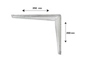 Beslag & Hengsler  - Home>it Hyllebrakett T-profil 200x250 mm - galvanisert - 16355