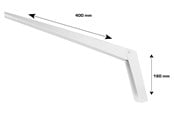 Beslag & Hengsler  - Home>it Sammenleggbar hyllebrakett 400x160 mm - hvit - 16384