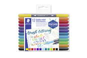 Skrive- & Tegneverktøy - Staedtler Double-ended brush pens 12 pcs - 3004 TB12
