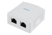 Tilbehør - Gembird NCAC-2F6-01 / CAT6 FTP 2-port surface mount box - NCAC-2F6-01