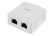 Tilbehør - Gembird NCAC-2F6-01 / CAT6 FTP 2-port surface mount box - NCAC-2F6-01