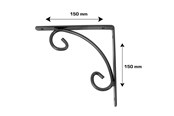 Beslag & Hengsler  - Home>it Hylleknekt Almue 150x150 mm - antrasitt - 16565