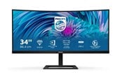 Skjerm - 34" Philips E-line 346E2CUAE - 3440x1440 (UWQHD) - 100Hz - VA - 65W USB-C - 346E2CUAE/00