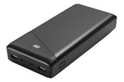 Nødlader - Deltaco Power bank 30000 mAh 3 A/18 W 111 Wh 2x Nødlader - Svart - 30 Wh - PB-C1002