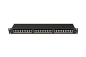 Tilbehør - Lanberg PPSA-1024-B 24-Port Patch Panel 1U 19" Cat6A FTP Shielded Black - PPSA-1024-B