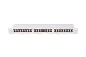 Tilbehør - Lanberg Patch Panel 24-Port 1U 19" CAT.6A FTP with Cable Organizer Shielded Grey - PPSA-1024-S