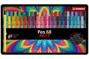 Skrive- & Tegneverktøy - STABILO  Pen 68 Arty metal tin of 40 colors - ET1064612
