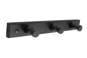 Beslag & Hengsler  - Home>it Knaggrekke i furu - 3 knagger - svart - 12210