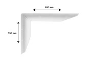 Beslag & Hengsler  - Home>it Multi-bracket right - 150 x 200 mm - White - 16292