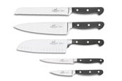Kjøkkenredskaper - Lion Sabatier Pluton knife set steel/black - 20594