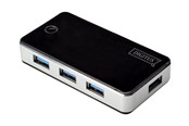 USB-hub - DIGITUS DA-70231 - hub - 4 ports USB-hub - USB 3.2 - 4 porter - Svart - DA-70231