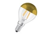 LED-lyspære - Osram LED-lyspære Mini-ball 4W/827 (37W) filament clear mirror gold E14 - 4058075456549