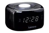 DAB, nettverks- og klokkeradio - Lenco CR-12BK - FM Clock Radio with Night Light - Black - FM - 3D-lyd - Svart - CR-12BK