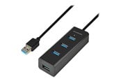 USB-hub - AXAGON N HUE-S2BL - hub - 4 porter USB-hub - USB 3.2 - 4 porter - Svart - HUE-S2BL