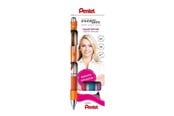 Skrive- & Tegneverktøy - Pentel BL77-4COL Energel Roller 0.7mm 4-pack (Orange - Violet - Pink - Light Blue) - BL77-4COL