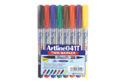 Skrive- & Tegneverktøy - Artline EK541T/8W WB marker set w.8 Assorted - EK541T/8W
