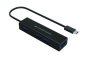 USB-hub - Conceptronic HUBBIES07B - hub - 4 ports USB-hub - USB 3.2 - 4 porter - Svart - HUBBIES07B