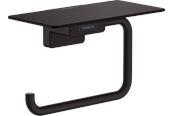 Baderomstilbehør - Hansgrohe addstoris roll holder with shelf matt black - 41772670