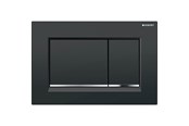 Installasjonssystemer - Geberit sigma30 control plate pushbutton black/blank chrome - 115.883.KM.1