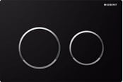 Toaletter, toalettseter, bidéer og reservedeler - Geberit actuator plate omega20 for dual flush: black / bright chrome / black - 115.085.KM.1