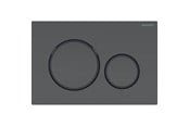 Toaletter, toalettseter, bidéer og reservedeler - Geberit sigma20 actuator plate 246 x 164 x 12 mm dull black/black easy-to-clean-coated - 115.882.16.1