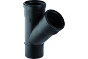 Dreneringsprodukter - Geberit silent branch pipe 45 ° 110 / 50mm mf black pp - 390.532.14.1