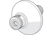 Dusj- og monteringstilbehør - Oras Straight connector with flange - 204120W/2
