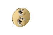 Blandebatterier og beslag - Hansgrohe ecostat s thermostatic mixer for concealed installation for 2 outlets with shut-off / diverter valve polished gold-optic - 15758990