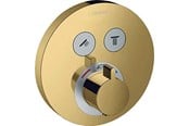 Dusj- og monteringstilbehør - Hansgrohe showerselect s thermostatic mixer for concealed installation for 2 outlets polished gold-optic - 15743990