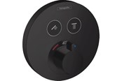 Blandebatterier og beslag - Hansgrohe showerselect s thermostatic mixer for concealed installation for 2 outlets matt black - 15743670