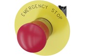 Trykknapper & Signalenheter - Siemens Emergency stop mushroom pushbutton 22 mm round metal - 3SU1150-1HB20-1CG0