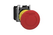 Trykknapper & Signalenheter - Schneider Electric Harmony emergency stop complete with ø40 mm toad head in red with push / turn function and 1xno + 1xnc xb5as8445 - XB5AS8445