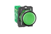 Trykknapper & Signalenheter - Schneider Electric Wireless and batteryless push button plastic green ø22 spring return with transmitter - ZB5RTA3