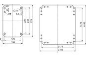 Switchboxes og skap - Schneider Electric Plain mount. plate 400x300 - NSYMM33