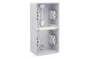 Switch - Niko-Servodan Splashproof double vertical surface-mounting box with two single flexible inputs for flush-mounting two functions grey - 700-83201