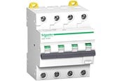 Komponenter for switchboxes og skap - Schneider Electric Acti9 ic60 rcbo residual current circuit breaker with overcurrent protection 4p 6 a 30 ma type a b curve 6 ka 6000 a - A9D87416