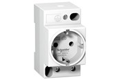 Komponenter for switchboxes og skap - Schneider Electric Acti9 ipc modular din power socket 16 a 2p + e 250 v ac vde - A9A15310